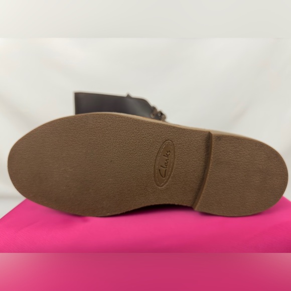 Clarks men's Bushacre 2 Lace Up Chukka Boot Dark Brown Leather US 11 1… - Picture 15 of 15